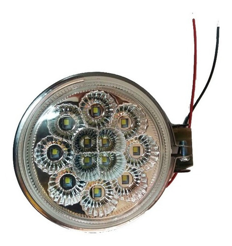 Imagen 4 de 8 de Faros Auxiliares Led X2 Redondos 12led 95mm Moto Cuatri Par