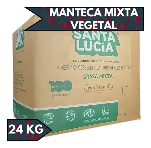 Manteca Grasa Mixta Santa Lucia 24 Kg