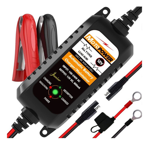 Motopower 12v 800ma Cargador Bateria Desulfatador Envio Ya