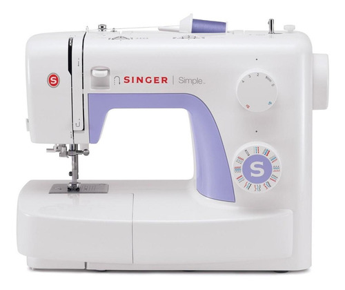 Máquina de costura reta Singer Simple 3232 portátil branca/violeta 220V