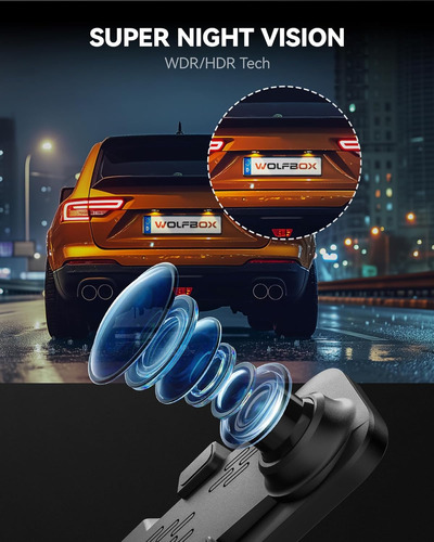 Wolfbox G840s 12 4k Mirror Dash Cam Backup Camera, 2160p...