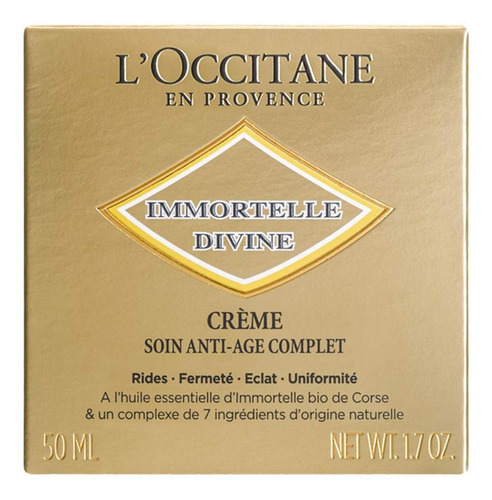 Crema facial antiseñal Immortelle Divine de L'occitane®, 50 ml, hora de aplicación: día/noche