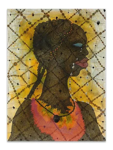 Cuadro Canvas No Woman No Cry Chris Ofili 45x60 M Y C