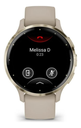 Relógio Garmin Venu 3s Cinza Com Dourado Bege Mesh Cinza