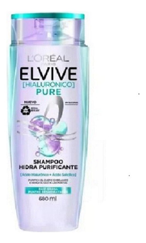 Shampoo Elvive Loreal Hialurónico Pure 680 Ml