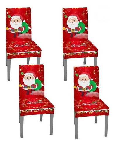 . 4 Unidades De Fundas Elásticas For Silla De Navidad