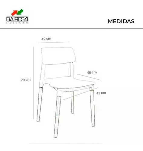 Imagen 8 de 9 de Juego De Comedor Mesa 90 Cm + 4 Sillas Milán