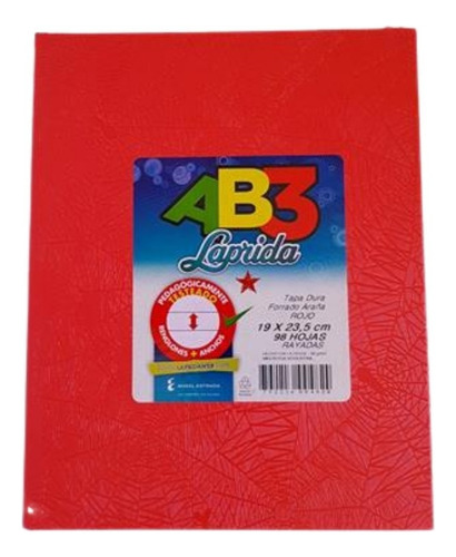 Cuaderno Abc Laprida Ab3 50 Hj Rayado Araña Rojo