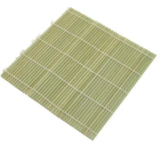Estera Enrollable De Sushi De Bambú Verde Cuadrada De 9.5 Pu