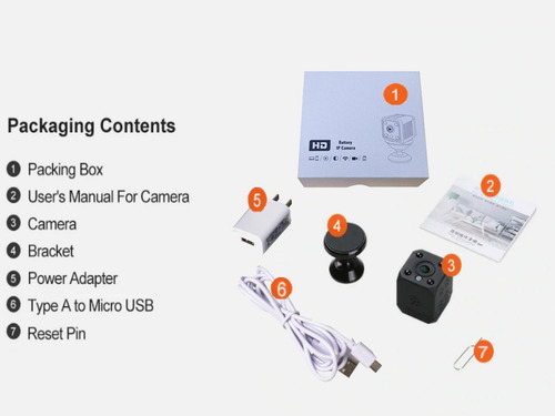 Mini Cámara Espía Hd Wifi 1080p Monitoreo En Vivo