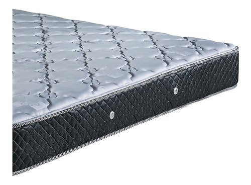 Colchón 2 plazas de resortes Cannon Resortes Doral gris y negro - 140cm x 190cm x 27cm