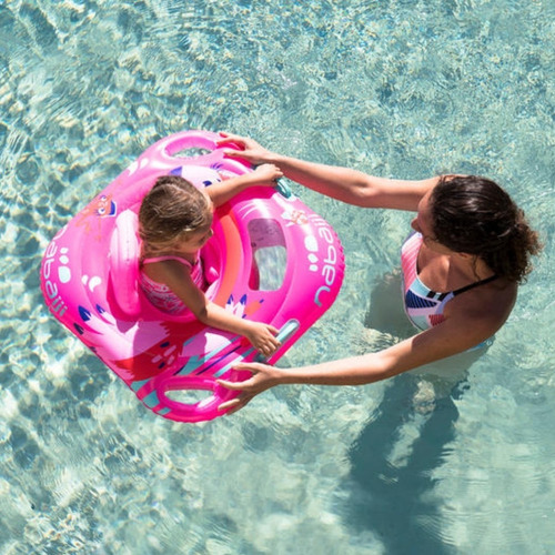 Silla Inflable Salvavidas Niña Flotador Bebe Rosa Rosa Chicle