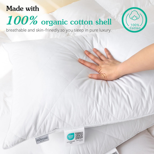 Almohada De Tres Gansos, Plumas De Ganso Blancas, 600 Unidad