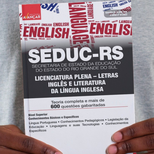 Apostila Seduc Rs - Licenciatura Plena Letras / Inglês E Literatura Da Língua Inglesa Completa E Atualizada