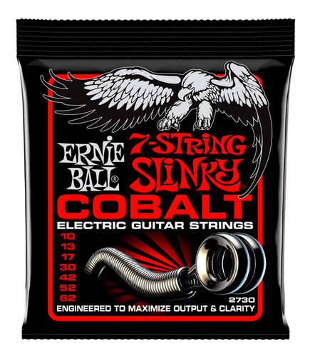 Ernie Ball Cuerdas Guit. Electrica 7c Slinky Cobalt 10-62