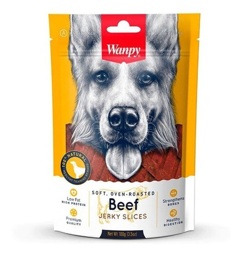 Snack Para Perros Wanpy 100% Natural Tiritas De Vacuno 100g