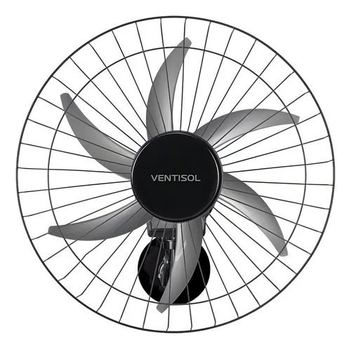 Ventilador oscilante de parede ventisol Steel 6 pás 50cm preto
