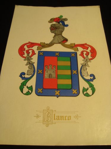 Familia Blanco, Escudo Heraldico