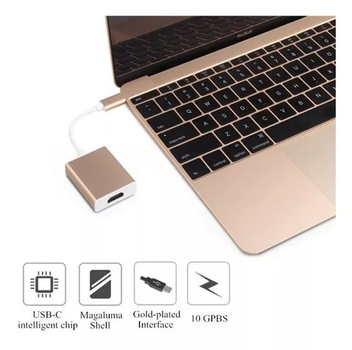Adaptador Usb C A Hdmi Compatible Macbook Pro Touch Air Usbc