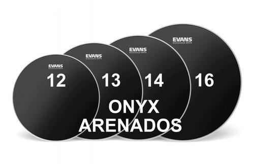 Tom Pack Evans Onyx Set Parche 12/13/14/16 Arenado Negro