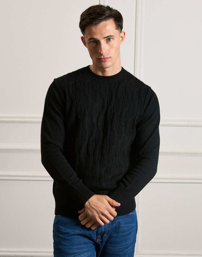 Sweater Hombre Brooksfield Cuello Redondo Tejido Lana 4076b