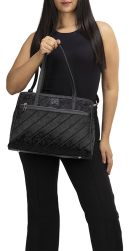 Bolsa Satchel Cloe Eresmi Grande Color Negro