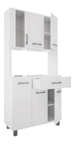 Aparador Mueble Cocina Premium Blanco 90 Cm Art 655 Orlandi