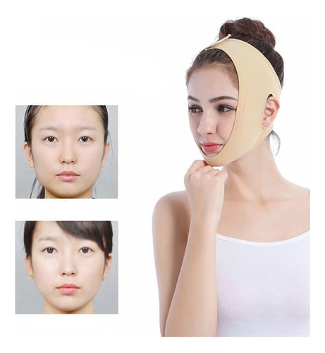 Faja Facial Mentonera Ajustable Unisex Fácil Colocación