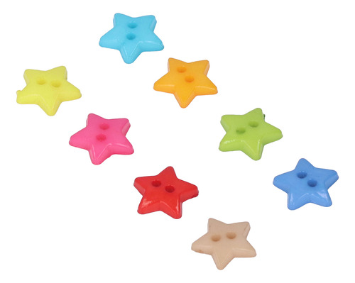 200 Botones Con Forma De Estrella, Coloridos Y Únicos, Bonit