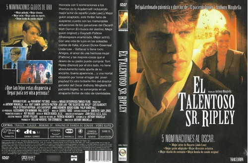 El Talentoso Mr Ripley Dvd Matt Damon Gwyneth Paltrow