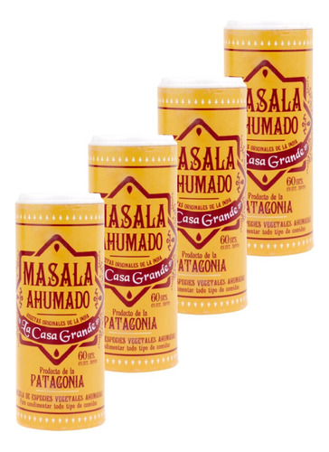 Mezcla De Especies Picante Masala Ahumada X 4 Un. De 60 Gr.