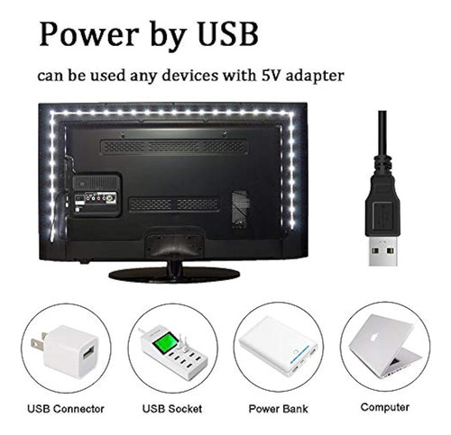 Led Tira Luces 656ft Para 4060in Tv Usb Backlight Kit Con Re
