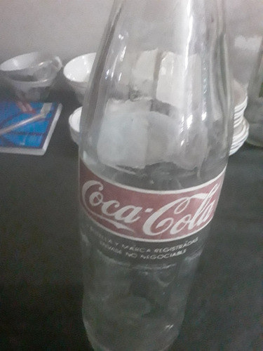 Botella Vidrio Vacia Coca Cola De Un Litro. (Usado)