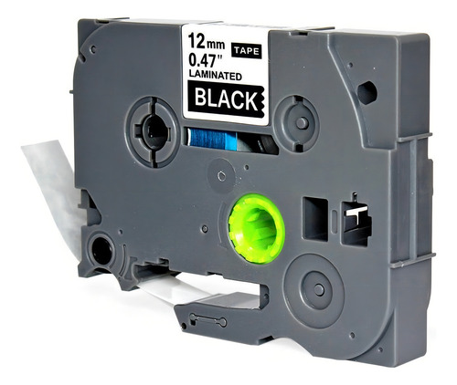 Fita P/ Rotuladora Compatível Com Tzc-335 Tze-335 Black Cor Preto/branco