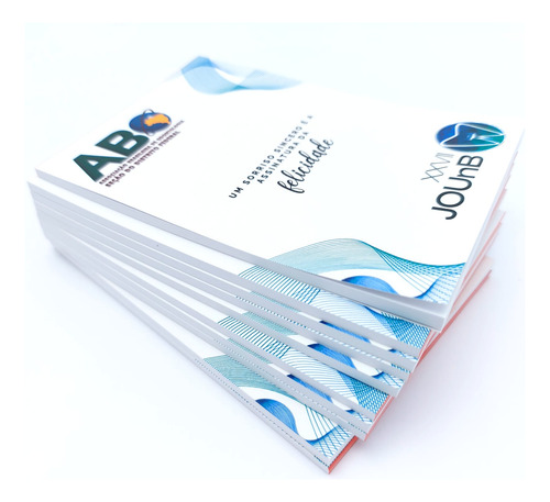 100 Blocos De Anotações Com Capa Personalizada 7x10 Cm