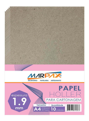 Papel Holler Para Cartonagem Marpax 1,9mm A4 210x297mm 10un