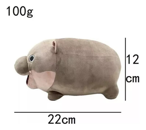 /hippo Moo Deng, Pelúcia, 22 Cm, Fofa E Macia