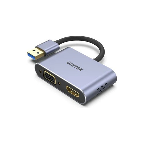 Hub Cable Adaptador Usb 3.0 / 2.0 A Hdmi Y Vga Unitek 15cm