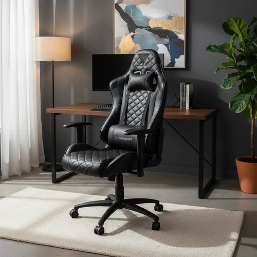 Cadeira Gamer Thunderx3 TGC12 com Encosto Reclinável e Apoio Lomb...