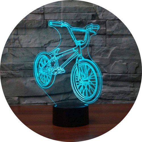 Lampara Luz Led Acrilico Bmx Bicicleta Ciclismo Trofeo