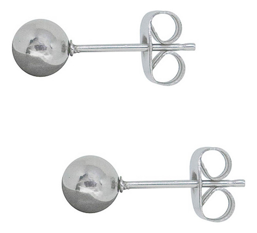 Brinco Bola Aço Inox Não Escurece E Hipoalergênico 5 Mm