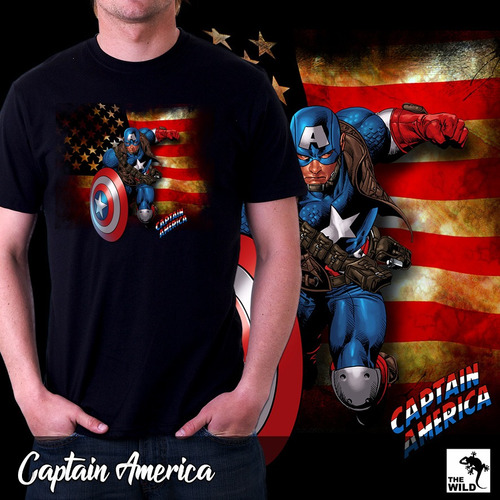 Remera De Superheroe Capitan America