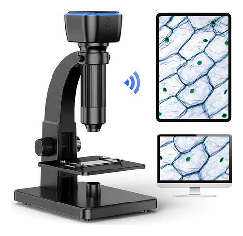 Microscopio Digital Biologico 2000x Wifi Usb Cor Preto 220v