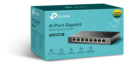 Imagem 1 de 4 de Switch 8 Portas Tp-link Tl-sg108e Gigabit 10/100/1000 Mbps