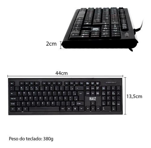 Imagem 5 de 10 de Teclado A Prova D'água Membrana Teclas Em Destaque Hz536
