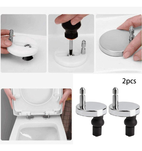 1 2 Fijaciones De Bisagras For Asiento De Inodoro, Tuercas