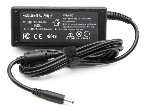 Fonte Carregador Para Dell Modelo:la65ns2-01 19,5v 3,34a 65w Cor Preto