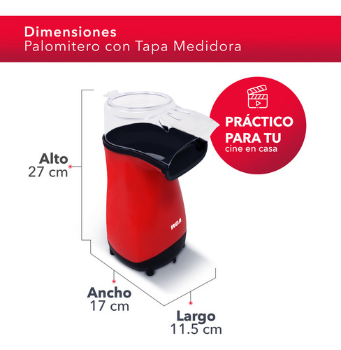 Maquina Para Palomitas Rca Palomitero Con Tapa