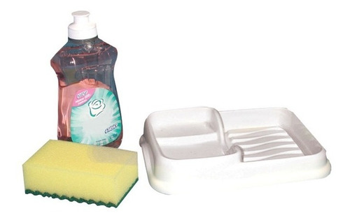 Organizador P/ Mesada Blanco Ideal P/ Detergente Y Esponjas 