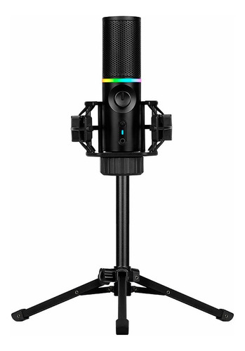 Micrófono Rgb Con Trípode Streamplify Cardioide 3.5mm Usb